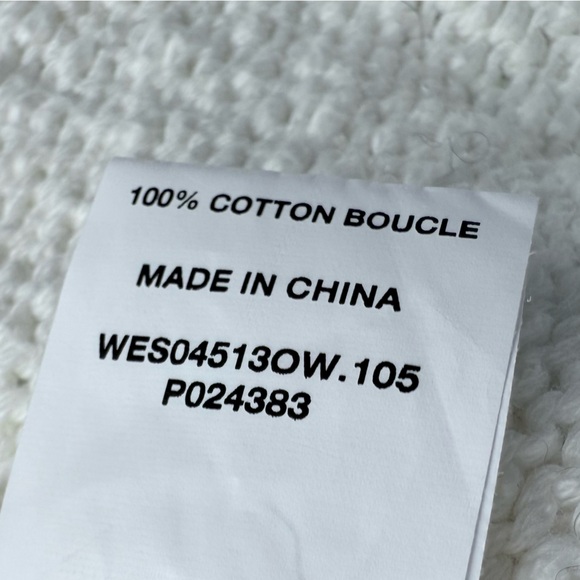 DISSH DION OFF WHITE BOUCLE KNIT VEST M Ivory Textured Boho Minimalist Top - Picture 10 of 12